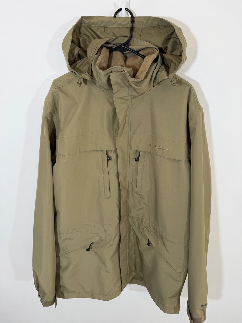Eddie Bauer Weather Edge Mens Jacket with Hood | Size L Tall